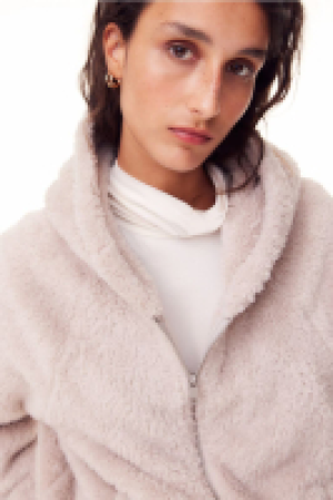 Kapuzenjacke aus Teddyfleece