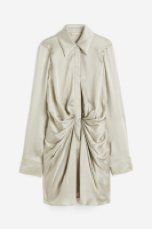 Drapiertes Blusenkleid aus Seide