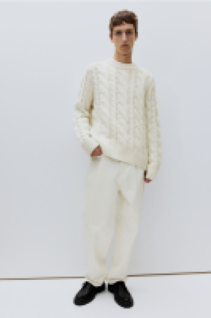 HM  Zopfpullover aus Wollmix in Regular Fit
