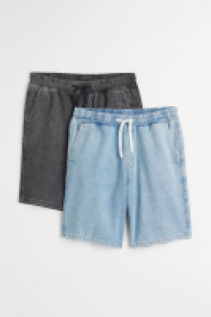 2er-Pack Regular Denim Joggershorts