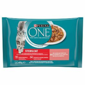 Purina ONE Zarte Stückchen in Sauce mit Lachs & Karotten