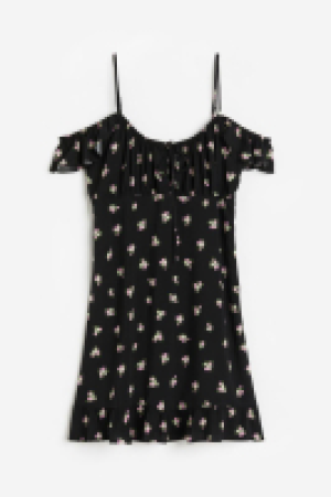 HM  Schulterfreies Kleid mit Volantärmeln