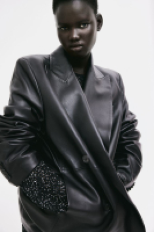 HM  Oversized Lederblazer