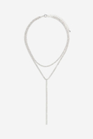 HM  Zweireihige Halskette mit Strass