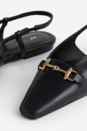 Slingpumps aus Leder