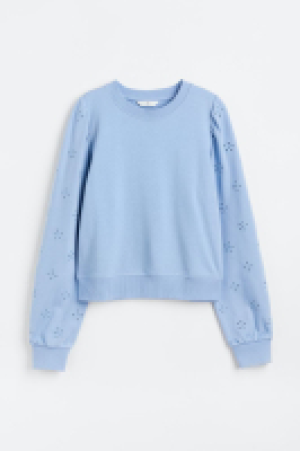 HM  Sweatshirt mit Broderie Anglaise