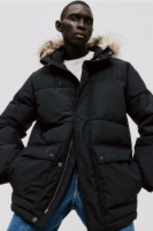 Wasserabweisender wattierter Parka in Regular Fit