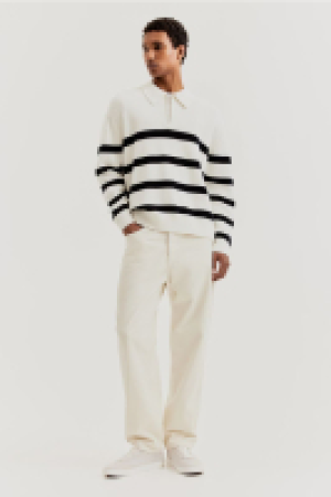 Polopullover mit Zipper in Loose Fit