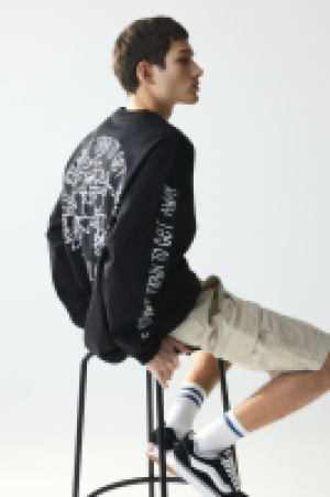 Bedrucktes Jerseyshirt in Oversized Fit CHF 30.95