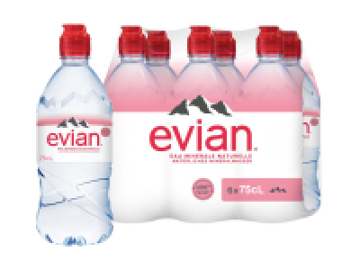 Evian Mineralwasser mit Sportscap​