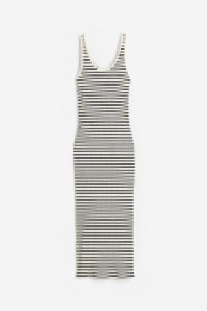 HM  Geripptes Bodycon-Kleid