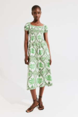 Schulterfreies Popelinekleid