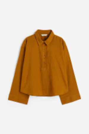 HM  Pop-Over-Bluse aus Leinenmischung
