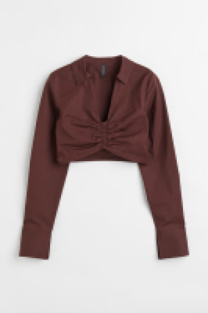 Kurzbluse mit Raffung