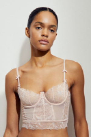 Unwattiertes Bustier aus Spitze