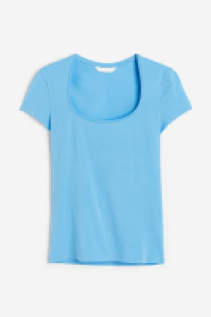 HM  T-Shirt mit U-Ausschnitt