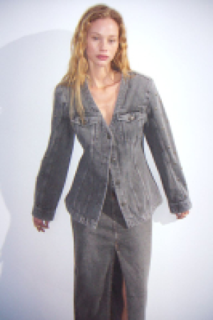 Denimjupe mit Beinschlitz