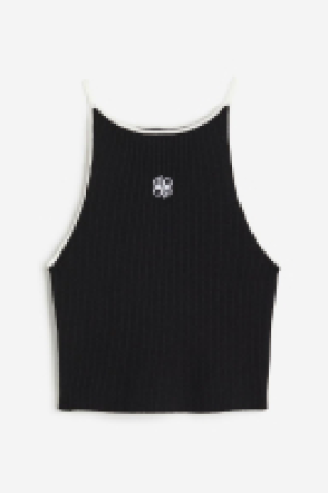 HM  Besticktes Tanktop aus Rippstrick