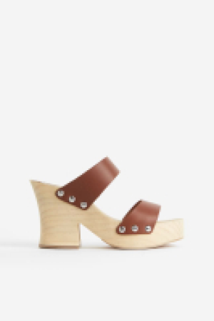 Plateausandalen aus Leder