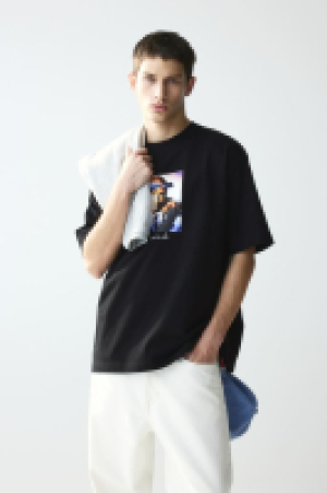 HM  Bedrucktes T-Shirt in Loose Fit
