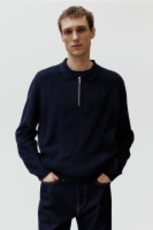 Poloshirt mit Zipper in Slim Fit CHF 19.95