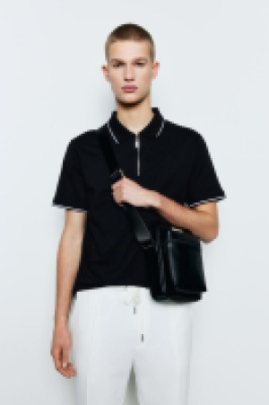 Poloshirt mit Zipper in Slim Fit CHF 17.95