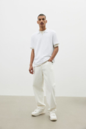 HM  Poloshirt mit Zipper in Slim Fit