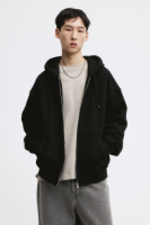 Oversized Hoodiejacke mit Zipper