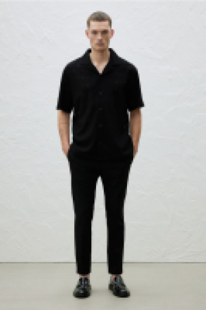 Cropped in Anzughose Slim Fit