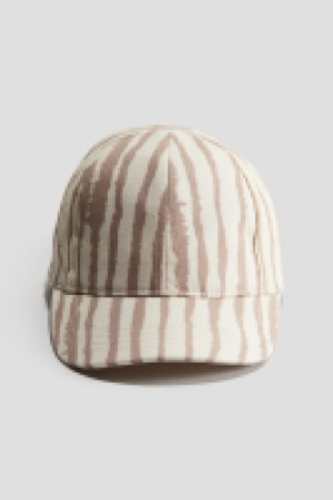 Bedruckte Cap aus Leinenmix