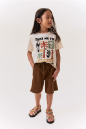 Pull-on-Shorts aus Leinenmix CHF 6.95
