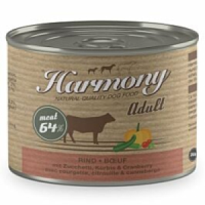 Qualipet  Harmony Dog Natural Nassfutter Rind mit Zucchini, Kürbis & Cranberries