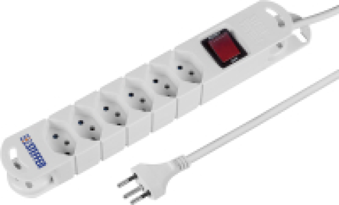 Micasa  Steckdosenleiste VARIABL 6xT13 3m weiss