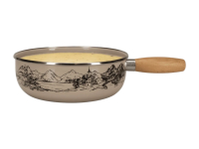 K&auml;sefondue-Caquelon, Emaille Bergdorf
