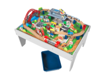 Holzeisenbahn-Spieltisch, 100-tlg.